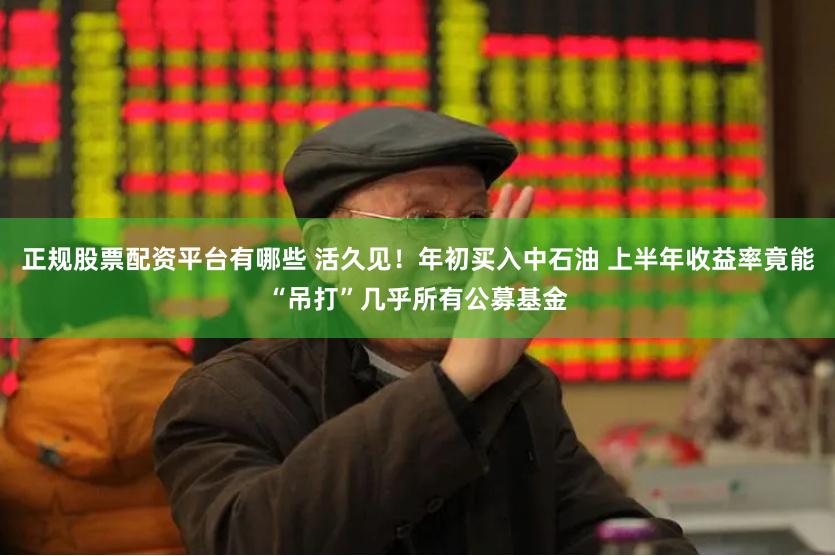 正规股票配资平台有哪些 活久见！年初买入中石油 上半年收益率竟能“吊打”几乎所有公募基金