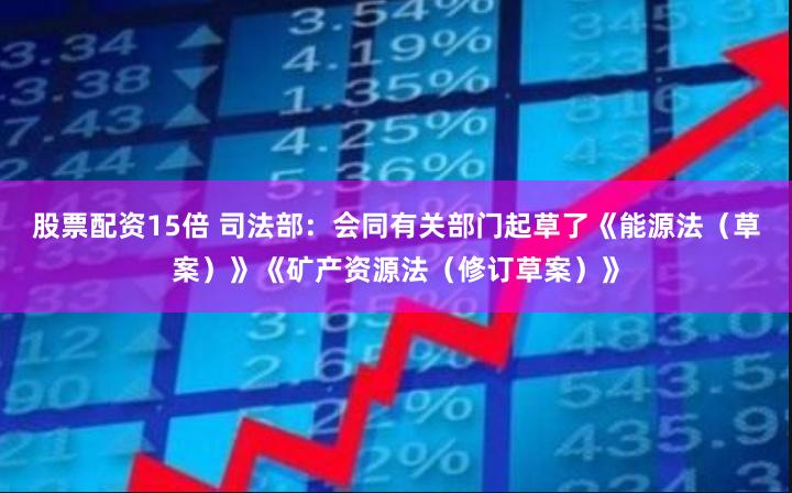 股票配资15倍 司法部:会同有关部门起草了《能源法(草案)》《矿产资源法(修订草案)》